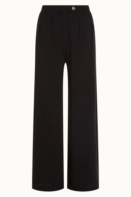 Trousers Women King Louie Fintan Pants Milano Crepe Black 8211 Milano Crepe