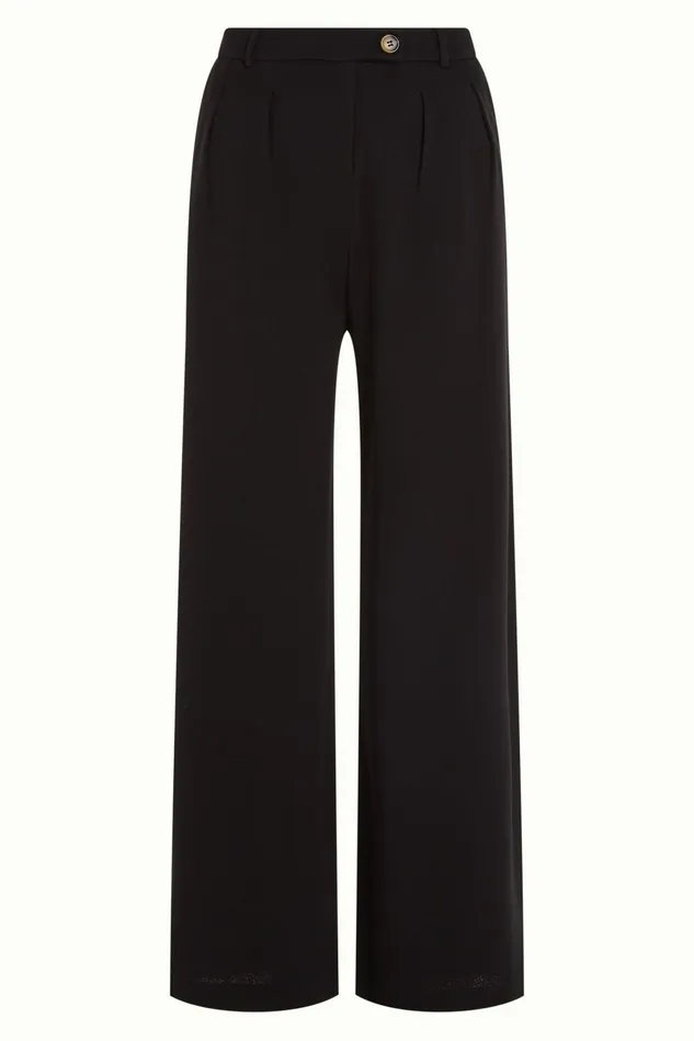 Trousers Women King Louie Fintan Pants Milano Crepe Black 8211 Milano Crepe