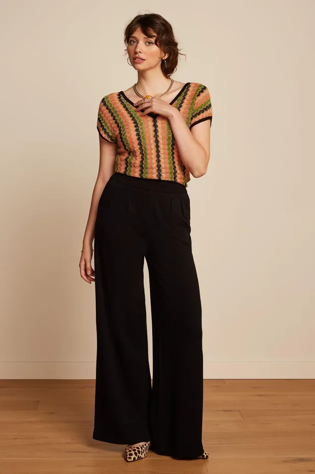 Trousers Women King Louie Fintan Pants Milano Crepe Black 8211 Milano Crepe