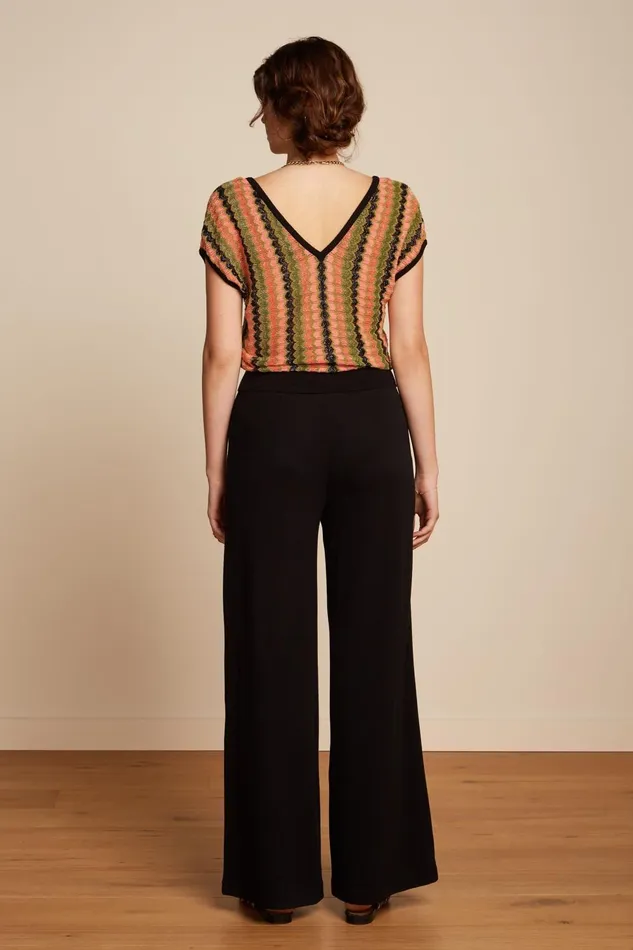Trousers Women King Louie Fintan Pants Milano Crepe Black 8211 Milano Crepe