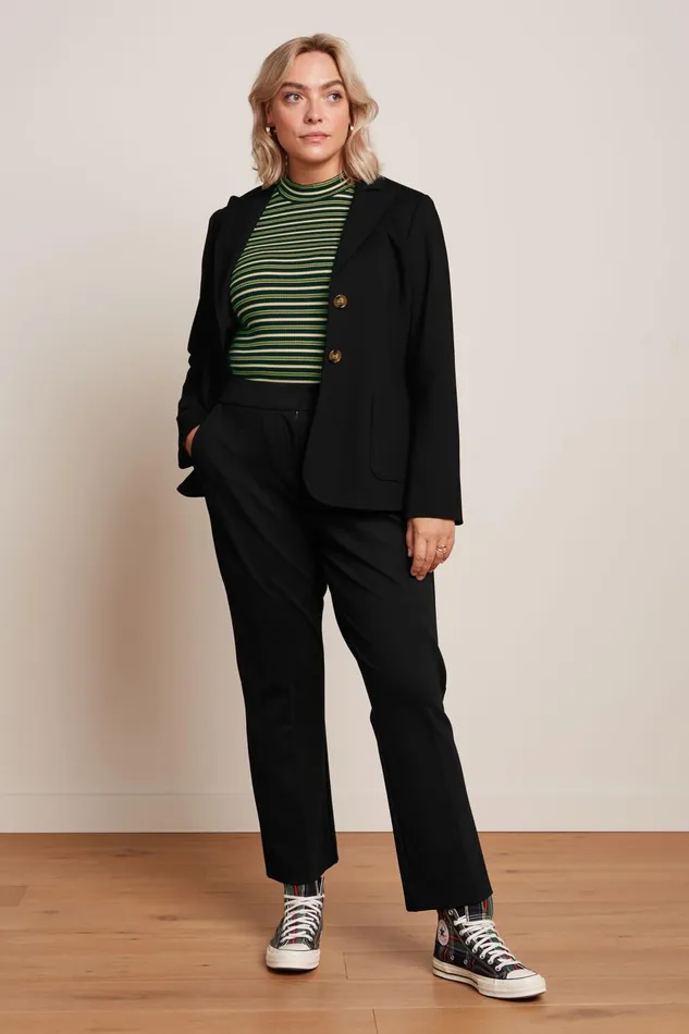 Trousers Women King Louie Jenny Pants Uni Rodeo Black 8211 Uni Rodeo