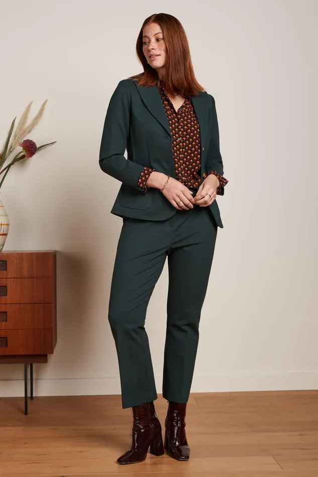 Trousers Women King Louie Jenny Pants Uni Rodeo Sycamore Green 8211 Uni Rodeo
