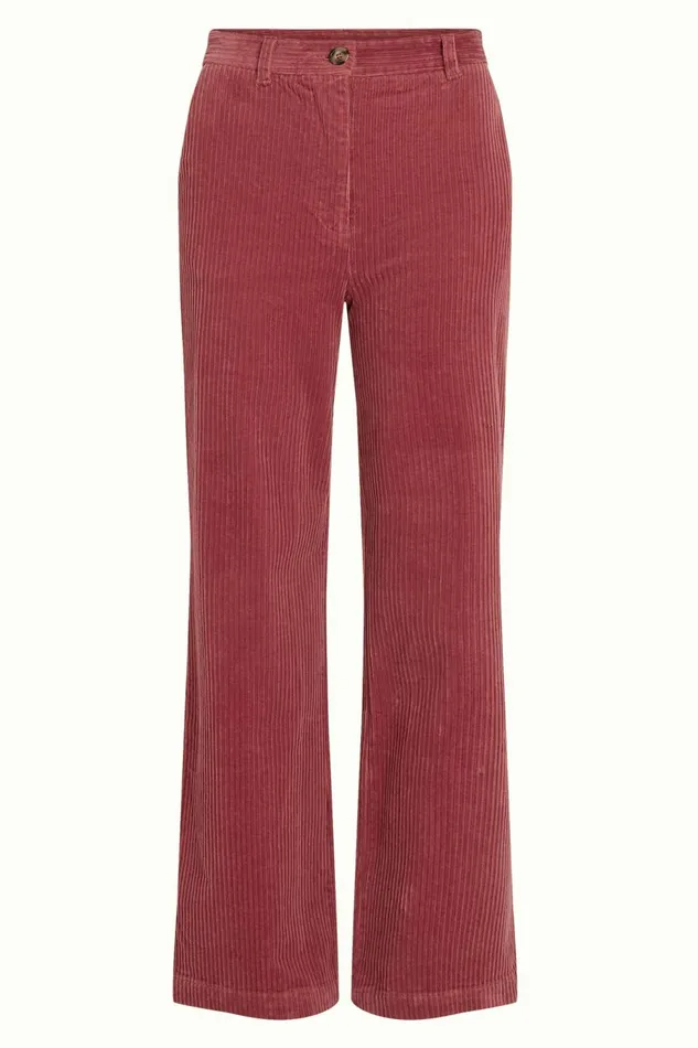 Trousers Women King Louie Marcie Pants Corduroy Desert Red 8211 Corduroy