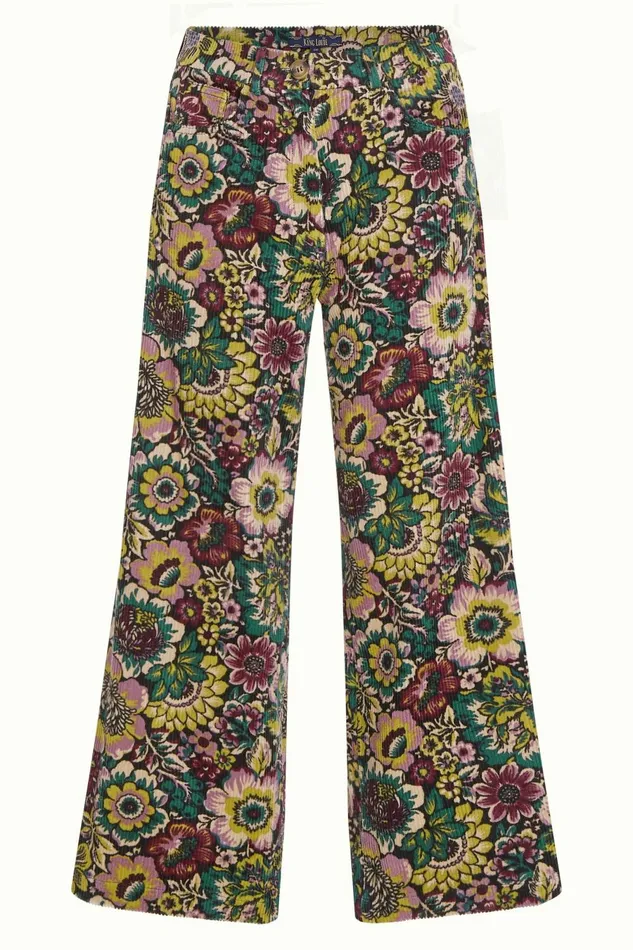 Trousers Women King Louie Paige Flare Pants Tulsa Black 8211 Tulsa