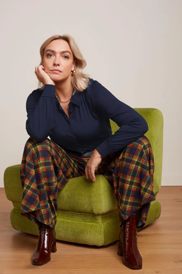 Trousers Women King Louie Pia Culotte Bennet Evening Blue 8211 Bennet
