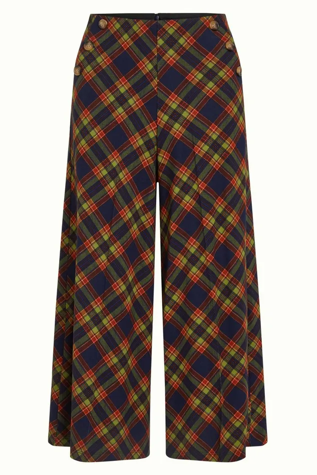 Trousers Women King Louie Pia Culotte Bennet Evening Blue 8211 Bennet