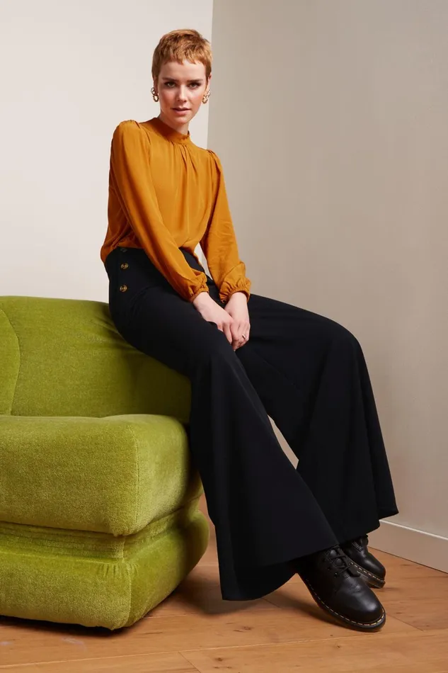 Trousers Women King Louie Pia Pants Broadway Black 8211 Broadway