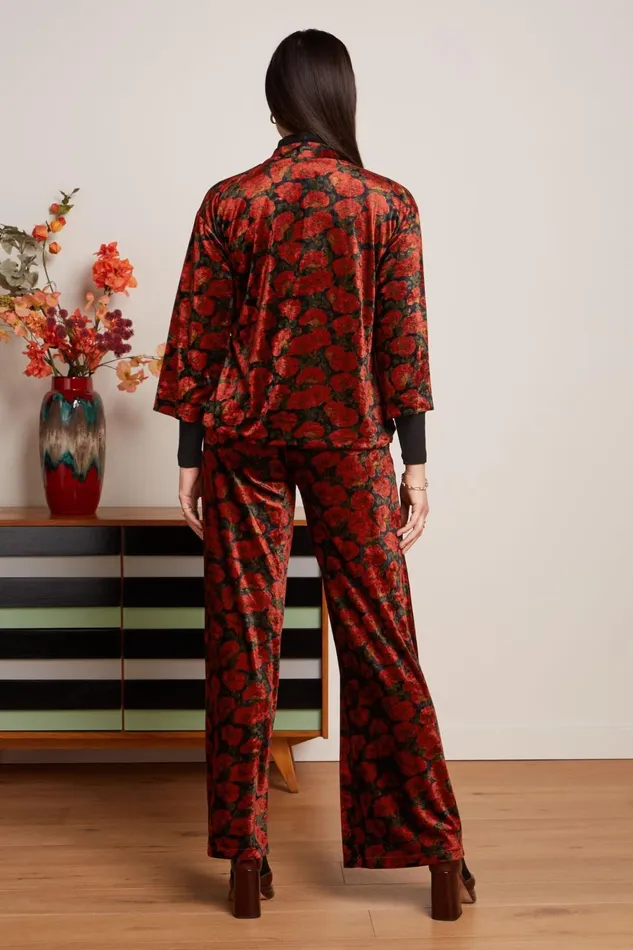 Trousers Women King Louie Sara Pants Bloom Black 8211 Bloom