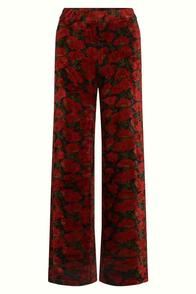 Trousers Women King Louie Sara Pants Bloom Black 8211 Bloom