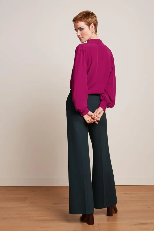 Trousers Women King Louie Verna Pants Uni Rodeo Sycamore Green 8211 Uni Rodeo