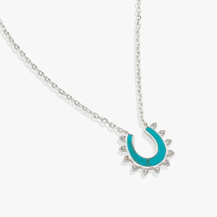 Turquoise Horseshoe Necklace Silver Women Alex And Ani Luck Prosperity