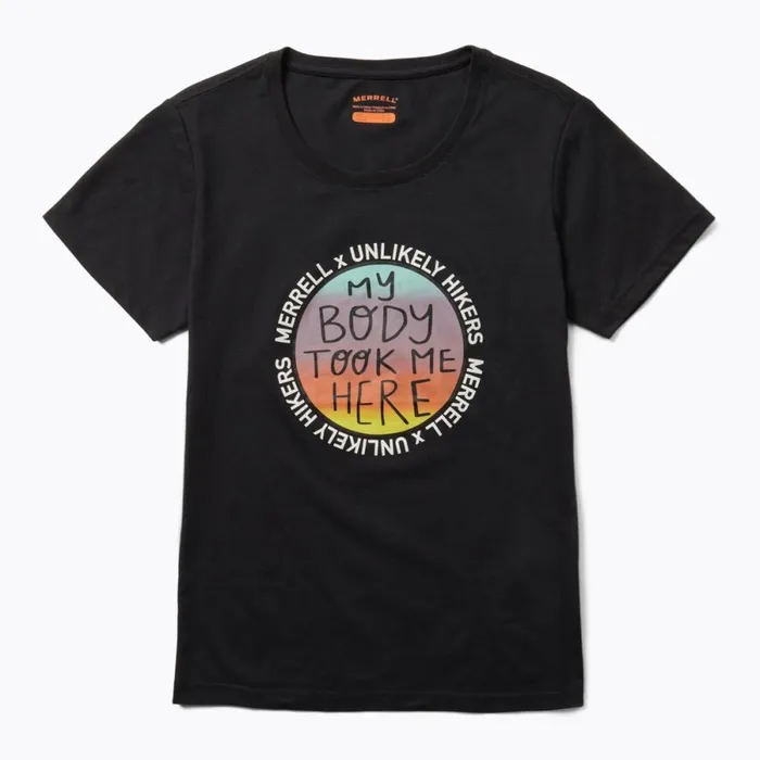 Unlikely Hikers X Short Sleeve Tee Extended Sizes Black Women Merrell Tops