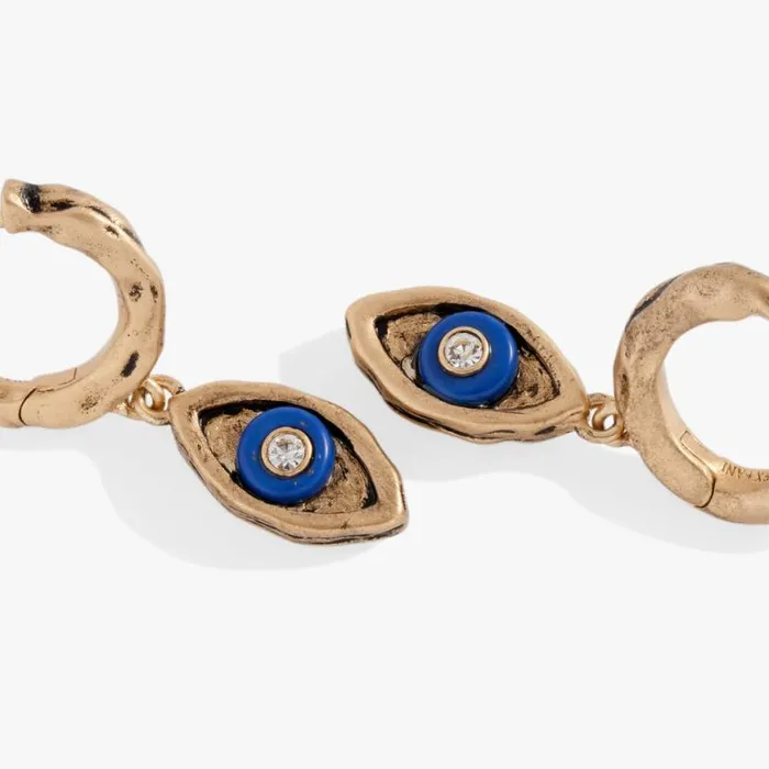 Untamed Evil Eye Huggie Hoop Earring Antique Gold Women Alex And Ani Earrings Untamed Evil Eye Huggie Hoop Earring Antique Gold Women Alex And Ani Earrings