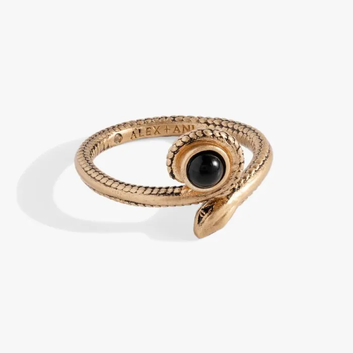 Untamed Snake Ring Antique Gold Women Alex And Ani Rings