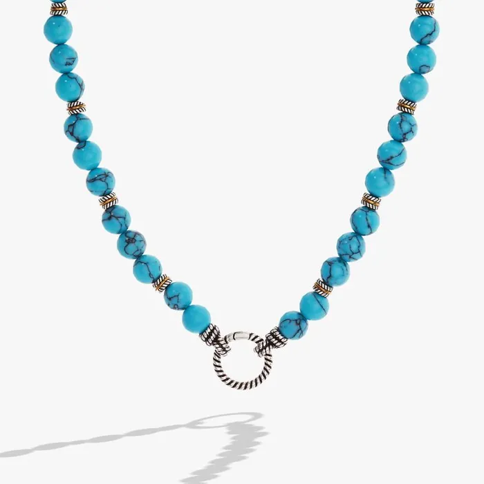 Untamed Turquoise Beaded Necklace Two Tone Women Alex And Ani Necklaces