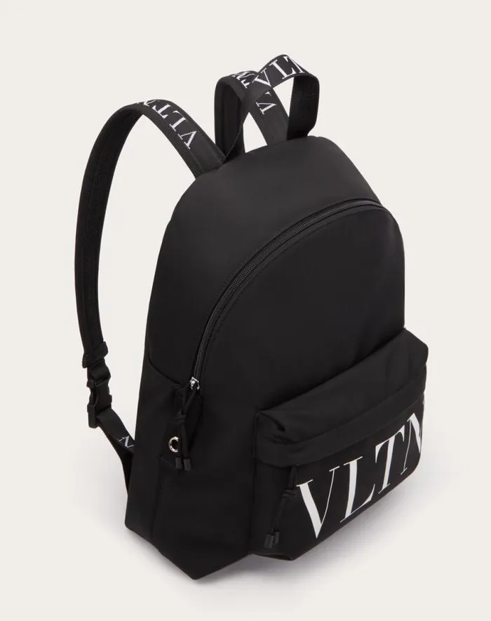 Valentino Backpacks Man Vltn Nylon Backpack For Man In Blackwhite Blackwhite Valentino Backpacks Man Vltn Nylon Backpack For Man In Blackwhite Blackwhite
