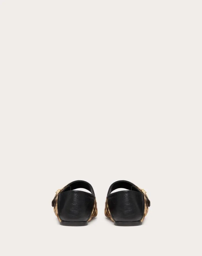Valentino Ballerinas Woman Vlogo Locker Maryjane Ballerina In Ponyeffect Calfskin For Woman In Beigebrownblack Beigebrownblack Valentino Ballerinas Woman Vlogo Locker Maryjane Ballerina In Ponyeffect Calfskin For Woman In Beigebrownblack Beigebrownblack