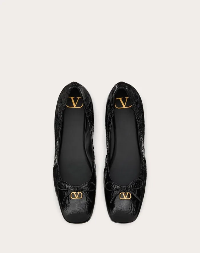 Valentino Ballerinas Woman Vlogo Signature Patent Leather Ballerina For Woman In Rose Cannelle Rose Cannelle Valentino Ballerinas Woman Vlogo Signature Patent Leather Ballerina For Woman In Rose Cannelle Rose Cannelle