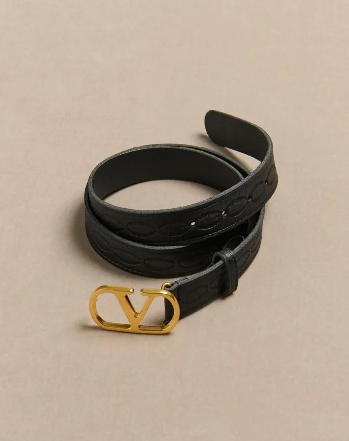 Valentino Belts Man Vlogo Signature Calfskin Belt 30 Mm For Man In Black Black Valentino Belts Man Vlogo Signature Calfskin Belt 30 Mm For Man In Black Black