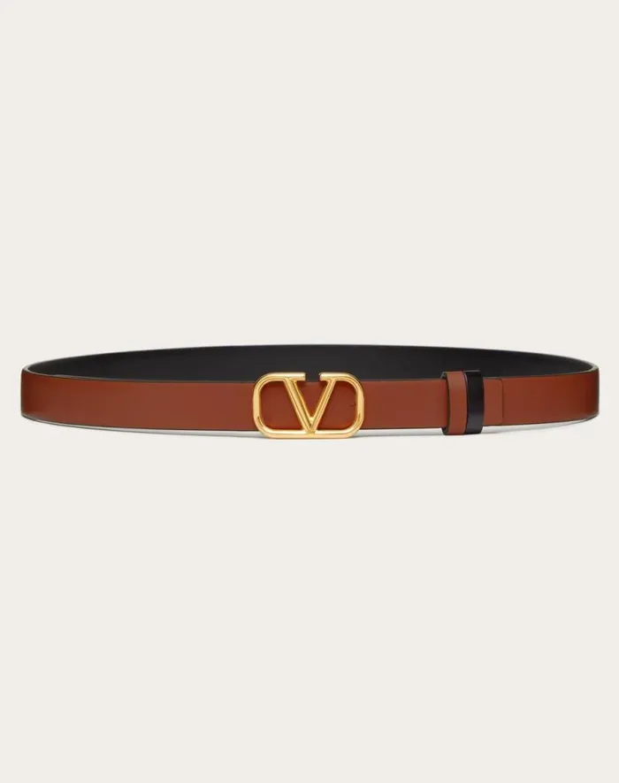 Valentino Belts Woman Reversible Vlogo Signature Belt In Glossy Calfskin 20 Mm For Woman In Saddle Brownblack Saddle Brownblack Valentino Belts Woman Reversible Vlogo Signature Belt In Glossy Calfskin 20 Mm For Woman In Saddle Brownblack Saddle Brownblack