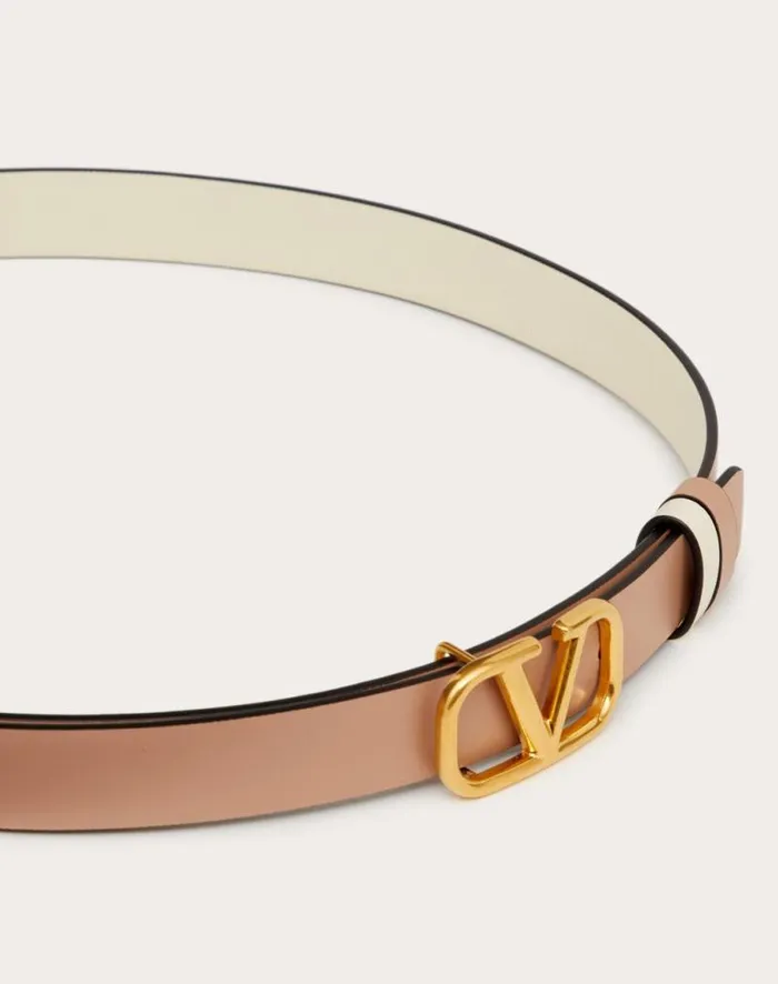 Valentino Belts Woman Reversible Vlogo Signature Belt In Glossy Calfskin 20 Mm For Woman In Smokey Beigeblack Smokey Beigeblack Valentino Belts Woman Reversible Vlogo Signature Belt In Glossy Calfskin 20 Mm For Woman In Smokey Beigeblack Smokey Beigeblack