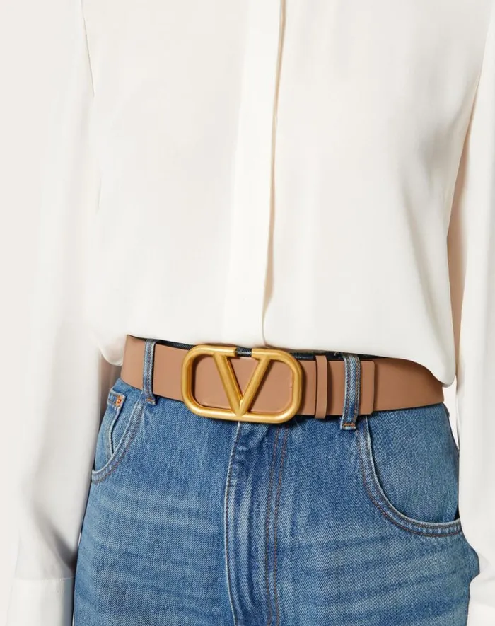 Valentino Belts Woman Reversible Vlogo Signature Belt In Glossy Calfskin 40 Mm For Woman In Light Ivoryrose Cannelle Light Ivoryrose Cannelle Valentino Belts Woman Reversible Vlogo Signature Belt In Glossy Calfskin 40 Mm For Woman In Light Ivoryrose Cannelle Light Ivoryrose Cannelle
