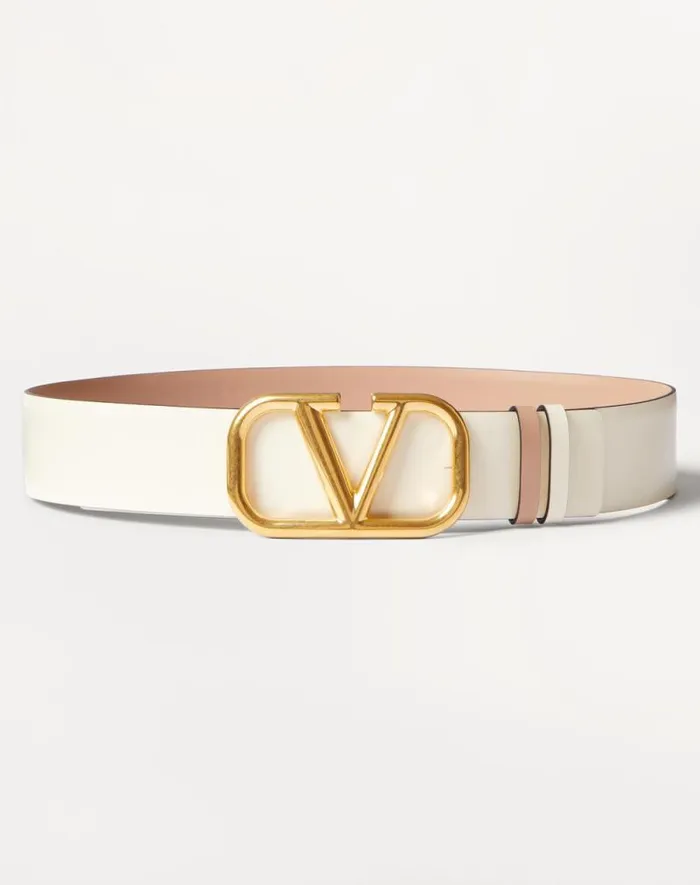 Valentino Belts Woman Reversible Vlogo Signature Belt In Glossy Calfskin 40 Mm For Woman In Light Ivoryrose Cannelle Light Ivoryrose Cannelle Valentino Belts Woman Reversible Vlogo Signature Belt In Glossy Calfskin 40 Mm For Woman In Light Ivoryrose Cannelle Light Ivoryrose Cannelle