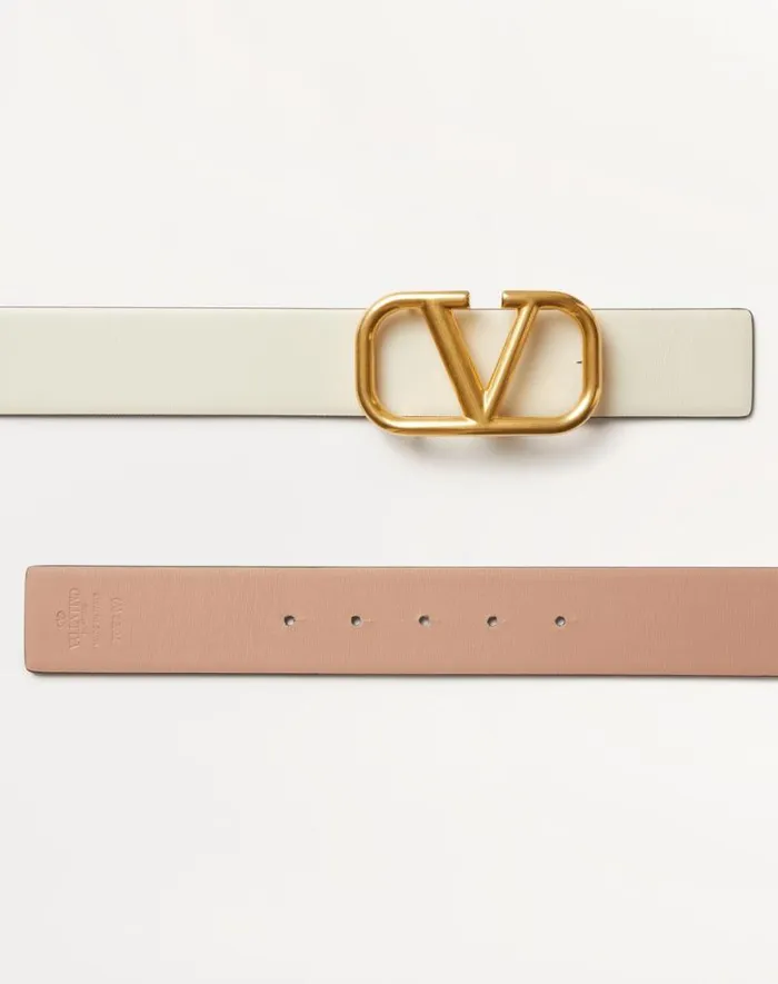 Valentino Belts Woman Reversible Vlogo Signature Belt In Glossy Calfskin 40 Mm For Woman In Light Ivoryrose Cannelle Light Ivoryrose Cannelle Valentino Belts Woman Reversible Vlogo Signature Belt In Glossy Calfskin 40 Mm For Woman In Light Ivoryrose Cannelle Light Ivoryrose Cannelle