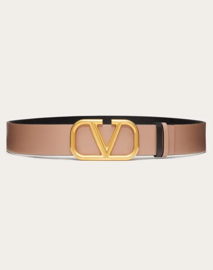 Valentino Belts Woman Reversible Vlogo Signature Belt In Glossy Calfskin 40 Mm For Woman In Light Ivoryrose Cannelle Light Ivoryrose Cannelle Valentino Belts Woman Reversible Vlogo Signature Belt In Glossy Calfskin 40 Mm For Woman In Light Ivoryrose Cannelle Light Ivoryrose Cannelle