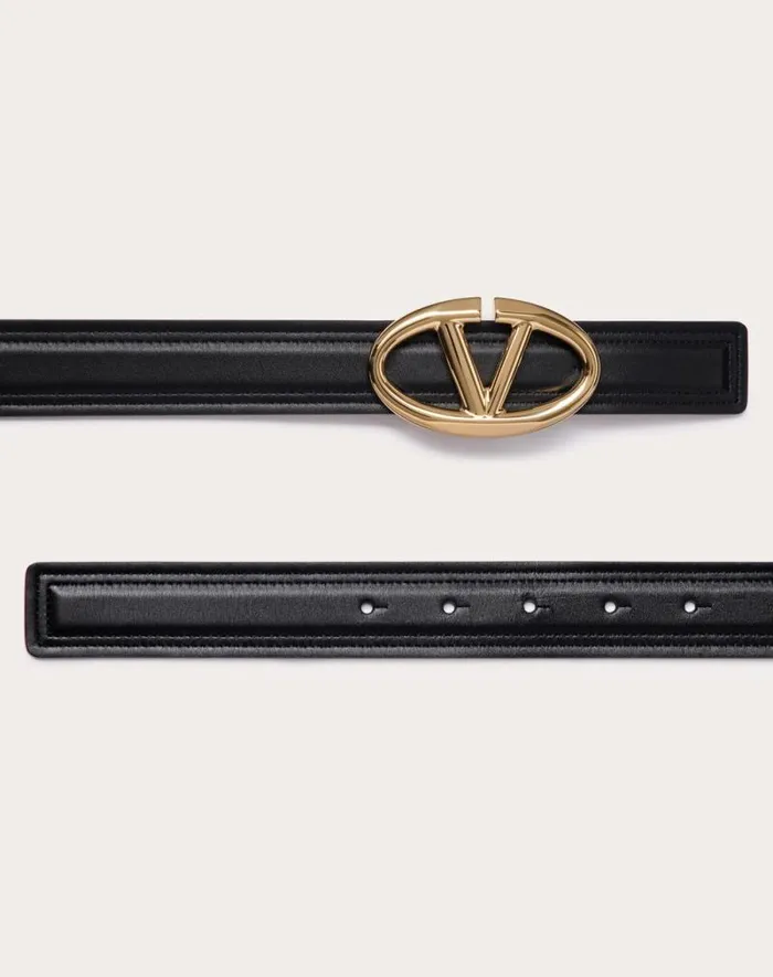Valentino Belts Woman The Bold Edition Vlogo Shiny Calfskin Belt 30 Mm For Woman In Blackbrown Blackbrown Valentino Belts Woman The Bold Edition Vlogo Shiny Calfskin Belt 30 Mm For Woman In Blackbrown Blackbrown