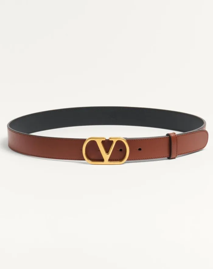 Valentino Belts Woman Vlogo Signature Belt In Shiny Calfskin 30 Mm For Woman In Deep Caramel Deep Caramel Valentino Belts Woman Vlogo Signature Belt In Shiny Calfskin 30 Mm For Woman In Deep Caramel Deep Caramel