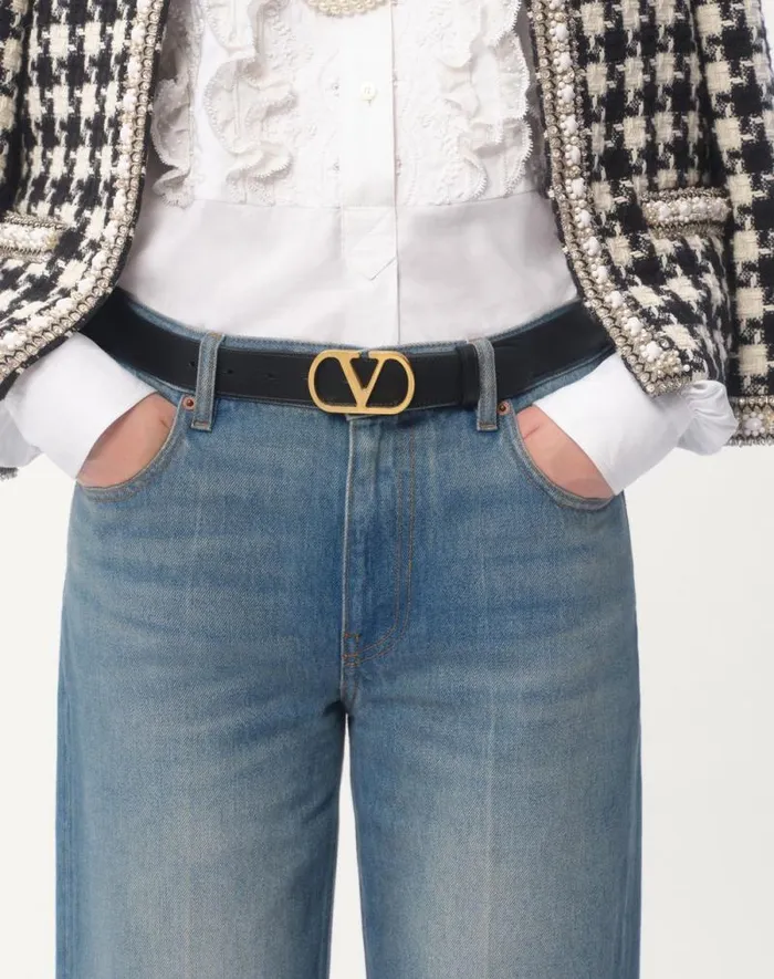 Valentino Belts Woman Vlogo Signature Belt In Shiny Calfskin 30 Mm For Woman In Deep Caramel Deep Caramel Valentino Belts Woman Vlogo Signature Belt In Shiny Calfskin 30 Mm For Woman In Deep Caramel Deep Caramel