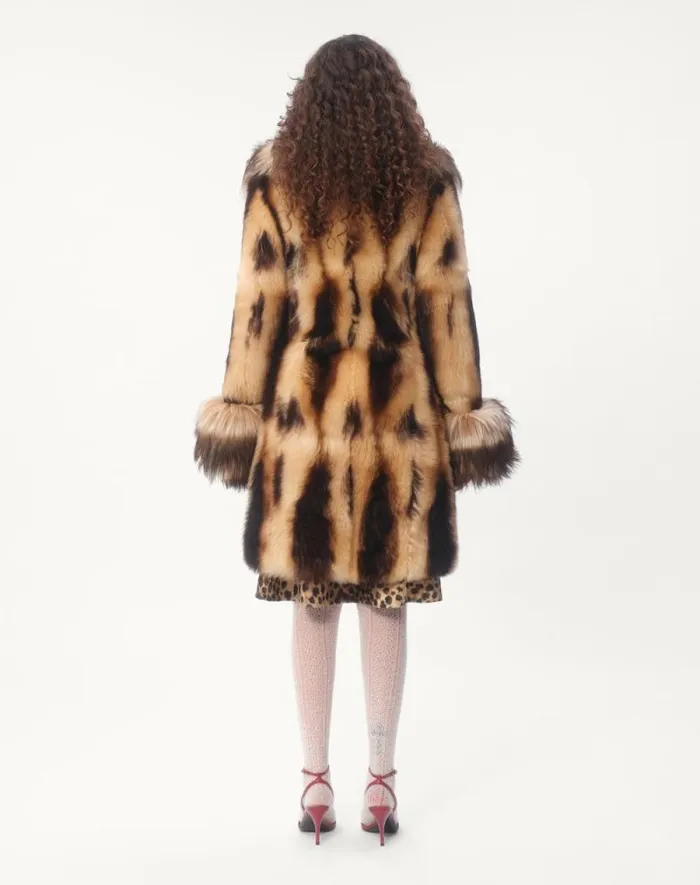 Valentino Coats And Outerwear Woman Shearling Coat For Woman In Beigebrown Beigebrown Valentino Coats And Outerwear Woman Shearling Coat For Woman In Beigebrown Beigebrown