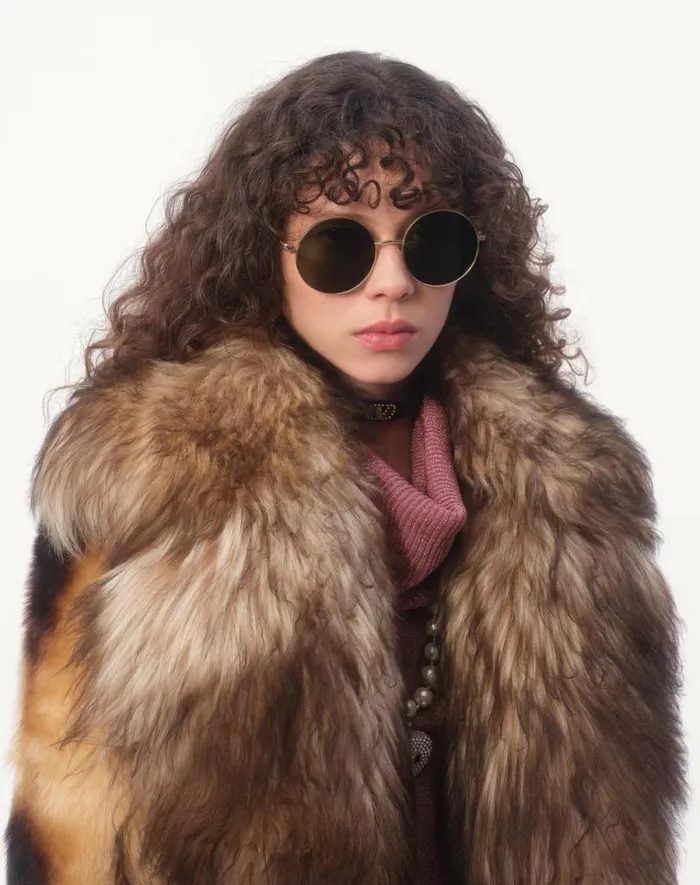 Valentino Coats And Outerwear Woman Shearling Coat For Woman In Beigebrown Beigebrown Valentino Coats And Outerwear Woman Shearling Coat For Woman In Beigebrown Beigebrown