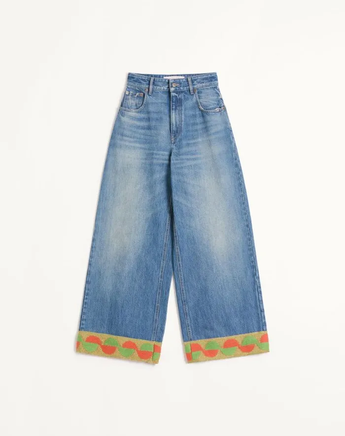 Valentino Denim Woman Denim Pants For Woman In Denim Denim