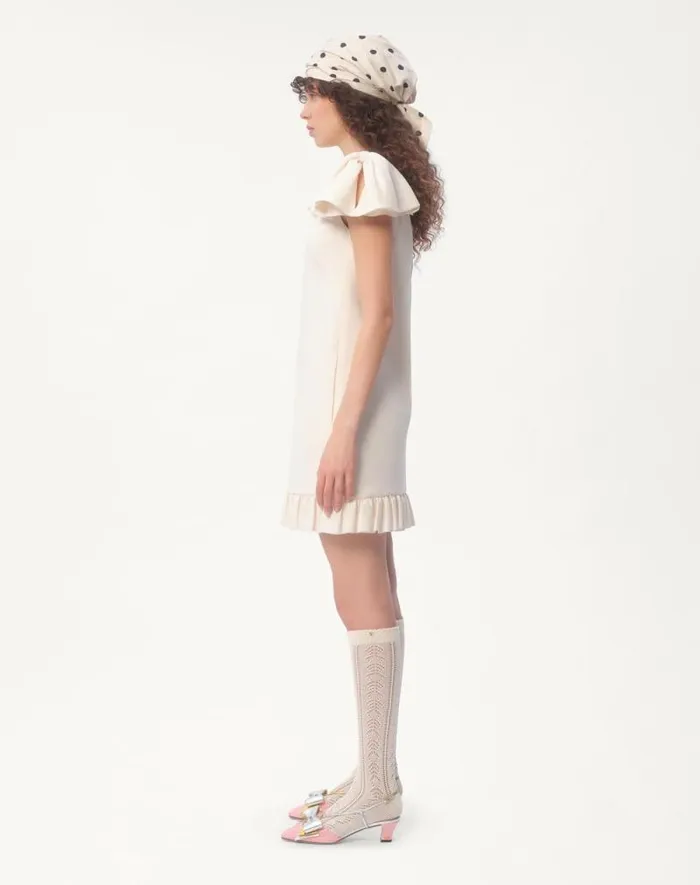 Valentino Dresses Woman Crepe Couture Short Dress For Woman In Ivory Ivory Valentino Dresses Woman Crepe Couture Short Dress For Woman In Ivory Ivory