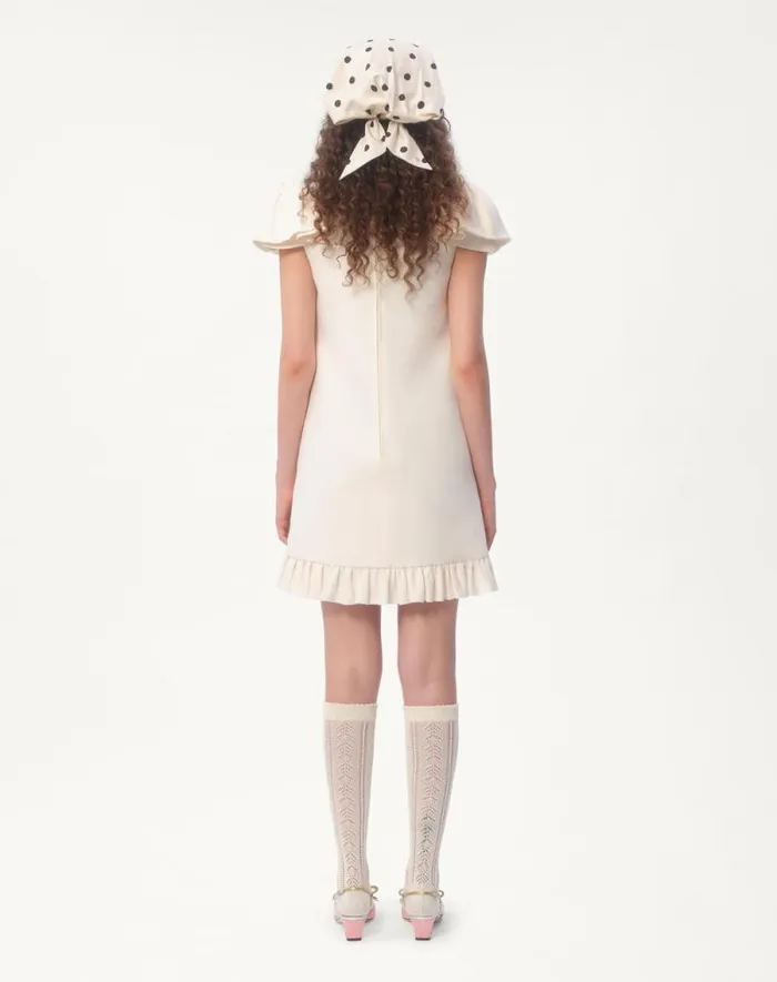 Valentino Dresses Woman Crepe Couture Short Dress For Woman In Ivory Ivory Valentino Dresses Woman Crepe Couture Short Dress For Woman In Ivory Ivory