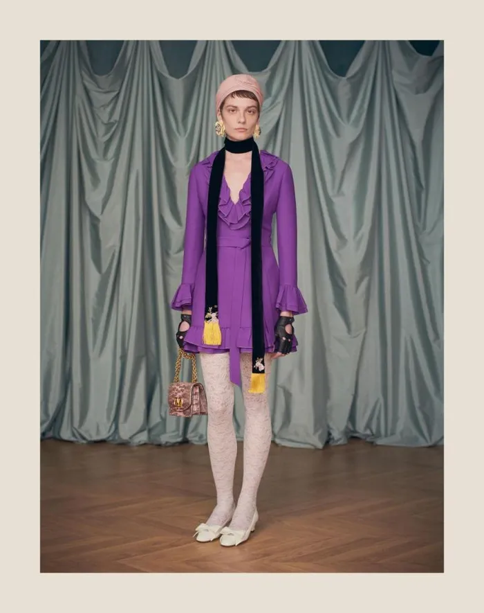 Valentino Dresses Woman Crepe Couture Short Dress For Woman In Violet Violet Valentino Dresses Woman Crepe Couture Short Dress For Woman In Violet Violet
