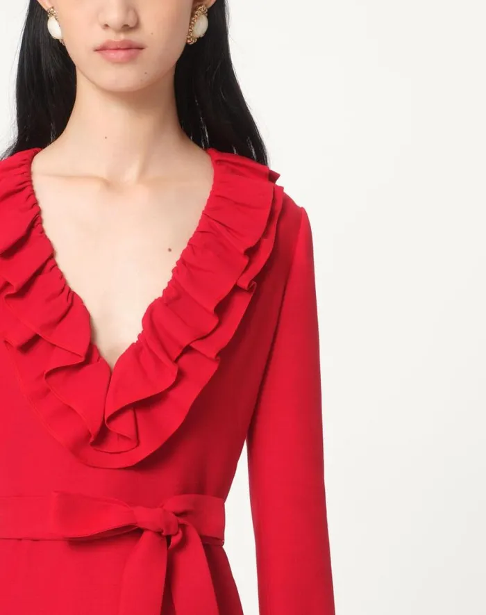 Valentino Dresses Woman Crepe Couture Short Dress For Woman In Violet Violet Valentino Dresses Woman Crepe Couture Short Dress For Woman In Violet Violet