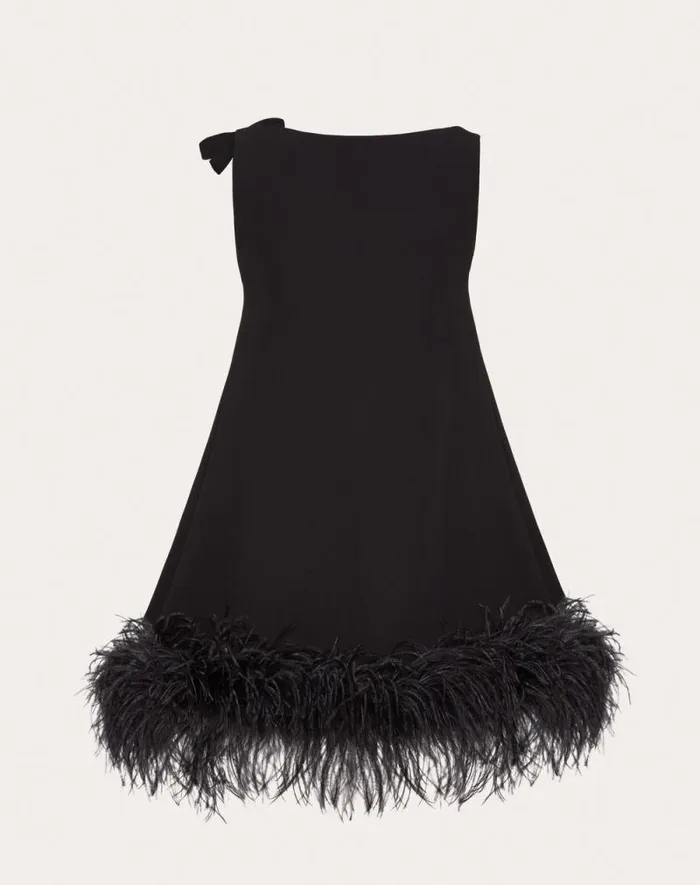 Valentino Dresses Woman Structured Couture Short Dress For Woman In Black Black
