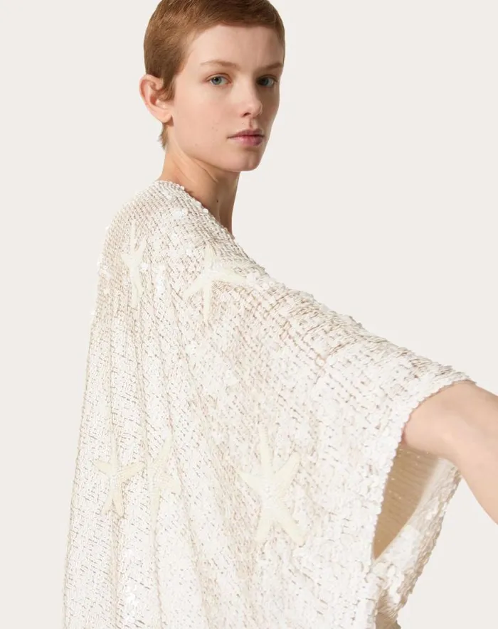 Valentino Dresses Woman Tulle Illusione Embroidered Short Dress For Woman In Ivory Ivory Valentino Dresses Woman Tulle Illusione Embroidered Short Dress For Woman In Ivory Ivory