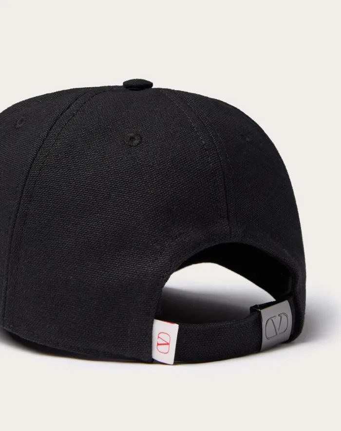 Valentino Hats And Gloves Man Vlogo Signature Cotton Baseball Cap With Vlogo Embroidery For Man In Navyorange Navyorange Valentino Hats And Gloves Man Vlogo Signature Cotton Baseball Cap With Vlogo Embroidery For Man In Navyorange Navyorange