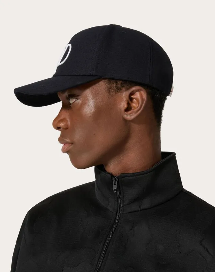 Valentino Hats And Gloves Man Vlogo Signature Cotton Baseball Cap With Vlogo Embroidery For Man In Navyorange Navyorange Valentino Hats And Gloves Man Vlogo Signature Cotton Baseball Cap With Vlogo Embroidery For Man In Navyorange Navyorange