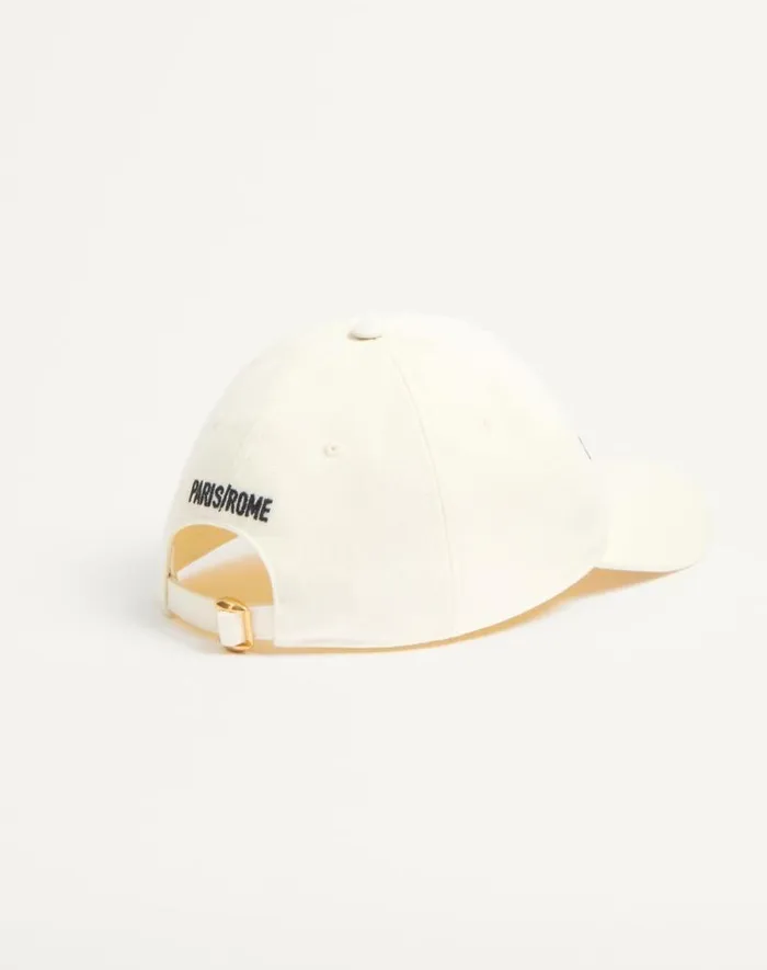 Valentino Hats And Gloves WomanMan Chez Valentino Cotton Baseball Cap With Embroidery For Man In Blackivory Blackivory Valentino Hats And Gloves WomanMan Chez Valentino Cotton Baseball Cap With Embroidery For Man In Blackivory Blackivory
