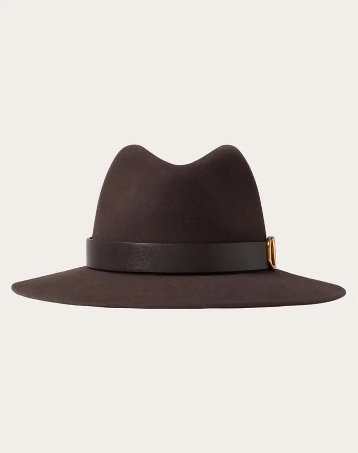 Valentino Hats And Gloves Woman Vlogo Signature Fedora Hat For Woman In Ivory Ivory Valentino Hats And Gloves Woman Vlogo Signature Fedora Hat For Woman In Ivory Ivory