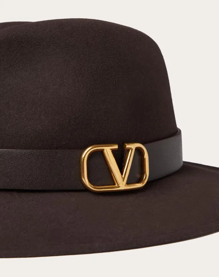 Valentino Hats And Gloves Woman Vlogo Signature Fedora Hat For Woman In Ivory Ivory Valentino Hats And Gloves Woman Vlogo Signature Fedora Hat For Woman In Ivory Ivory