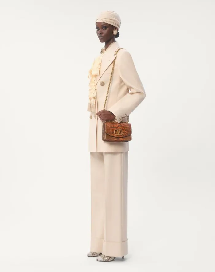 Valentino Jackets And Blazers Woman Blazer In Diagonal Dry Wool For Woman In Ivory Ivory