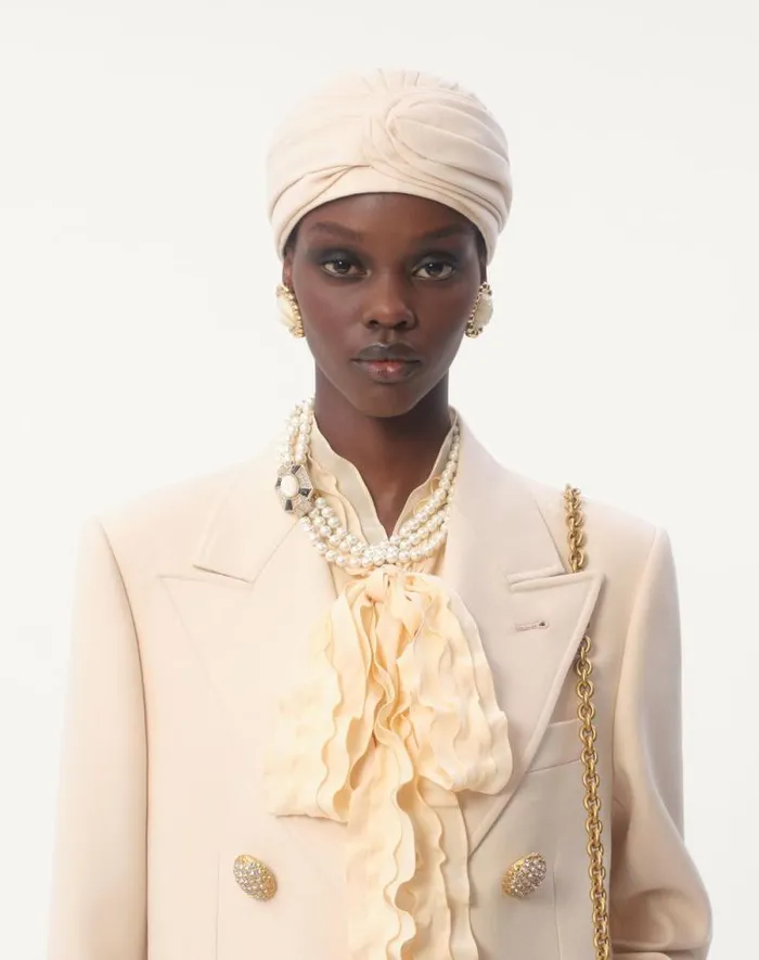 Valentino Jackets And Blazers Woman Blazer In Diagonal Dry Wool For Woman In Ivory Ivory