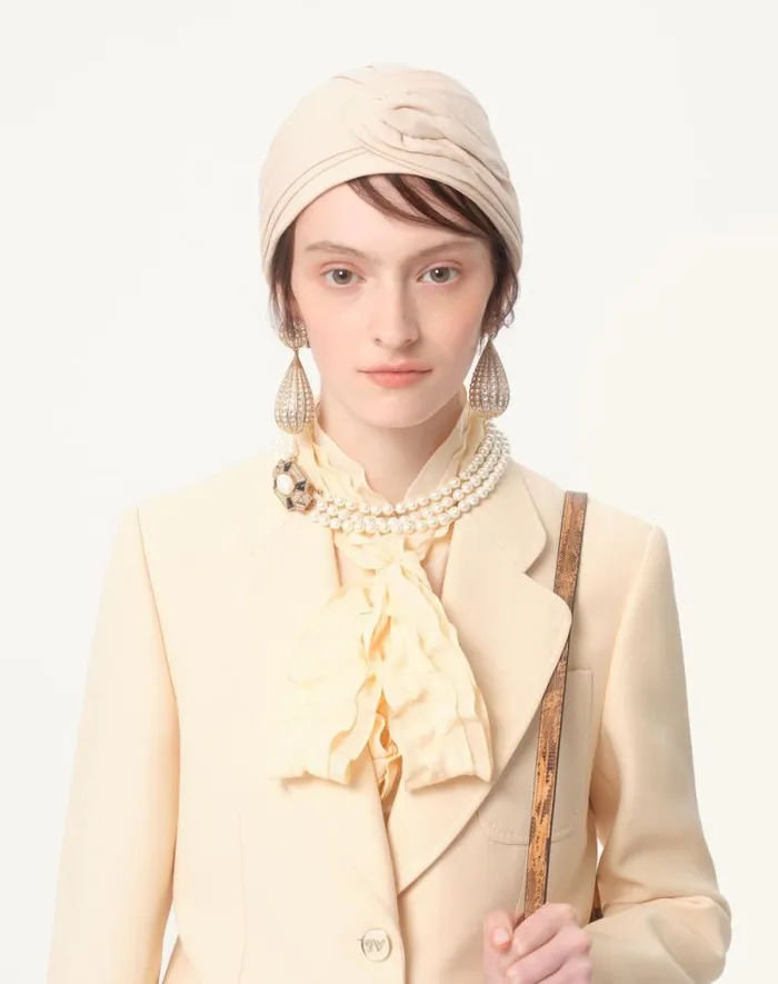 Valentino Jackets And Blazers Woman Crepe Couture Blazer For Woman In Birch Birch