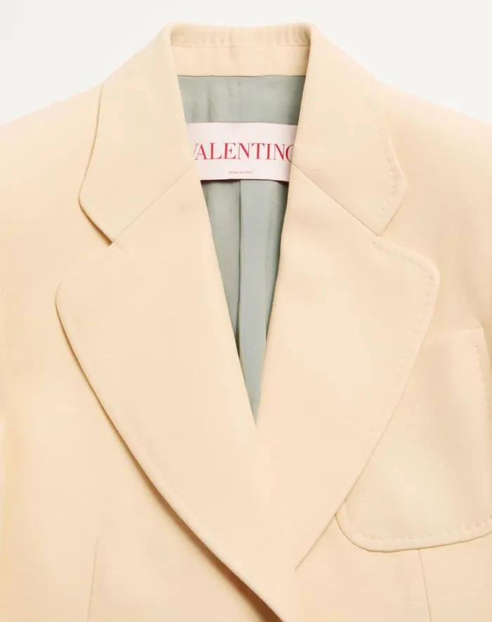 Valentino Jackets And Blazers Woman Crepe Couture Blazer For Woman In Birch Birch